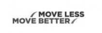 Il marchio è costituito dalla dicitura MOVE LESS in traduzione MUOVERSI DI MENO in caratteri stampatello maiuscolo; sotto la suddetta