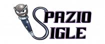 SPAZIO SIGLE. SCRITTA DI FANTASIA NERA CON CONTORNI VIOLA LA S DI ENTRAMBE LE PAROLE E REALIZZATA DAL FILO DEL