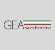 Il marchio è formato dalla parola: GEA DI COLORE GRIGIO MEDIO SCURO e dalla parola woodmachine scritta tutt attaccata ed in particolare