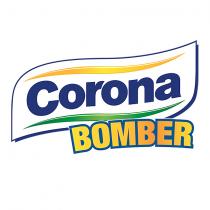 MARCHIO FIGURATIVO A COLORI COMPRENDENTE LA DICITURA CORONA E DALLA DICITURA BOMBER IL CUI SIGNIFICATO NELLA LINGUA ITALIANA EQUIVALE A