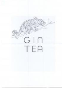 GIN TEA. Il logo rappresenta una scritta Gin Tea Traduzione italiana Gin al tè con font Arista 2.0 Alternate light