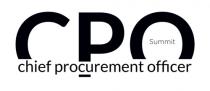 CPO CHIEF PROCUREMENT OFFICER SUMMIT grafia. Il marchio è costituito dalla dicitura CPO CHIEF PROCUREMENT OFFICER SUMMIT in grafia particolare