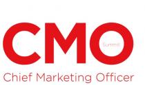 CMO CHIEF MARKETING OFFICER SUMMIT grafia a colori. Il marchio è composto dalla dicitura CMO CHIEF MARKETING OFFICER SUMMIT in