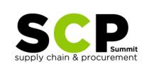 SCP SUPPLY CHAIN PROCUREMENT SUMMIT figura a colori. Il marchio è costituito dalla dicitura SCP SUPPLY CHAIN PROCUREMENT