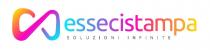ESSECISTAMPA. SIMBOLO DELL INFINITO CHE NON SI CHIUDE COLORATO DI VIOLA, AZZURRO, FUCSIA, ARANCIONE E GIALLO. A FIANCO LA SCRITTA ESSECISTAMPA