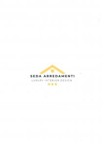 SEDA ARREDAMENTI - LUXURY INTERIOR DESIGN. IL MARCHIO FIGURATIVO CONSISTE NELLA RAFFIGURAZIONE DELLA SAGOMA DI UN TETTO CON UN PUNTO
