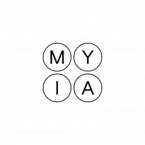 IL MARCHIO CONSISTE NELLA DICITURA DI FANTASIA MYIA SENZA ALCUN SIGNIFICATO IN ITALIANO, SU DUE LIVELLI, ESSENDO CIASCUNA LETTERA ALL INTERNO