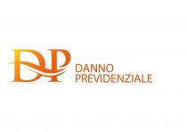 IL MARCHIO CONSISTE NELLA DICITURA DANNO PREVIDENZIALE IN CARATTERE SPECIALE. DAVANTI ALLA DICITURA SONO POSTE DUE LETTERE D e P