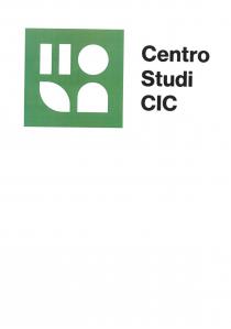 IL LOGO RETTANGOLARE E SUDDIVISO IN DUE PARTI, A DESTRA LA SCRITTA CENTRO STUDI CIC SU TRE RIGHE IN NERO.