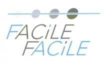 IL LOGO E COMPOSTO DA DUE ELEMENTI PRINCIPALI: LA PAROLA FACILE SCRITTA IN MAIUSCOLO E RIPETUTA E IL SIMBOLO DI
