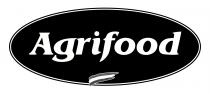 IL MARCHIO RAFFIGURA UN OVALE ALL INTERNO VI E LA SCRITTA AGRIFOOD DI COLORE BIANCO SU SFONDO NERO AL DI SOTTO DELLA