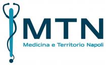 Il marchio si compone di: lettere M T ed N con sotto centrato le parole Medicina e Territorio Napoli mentre