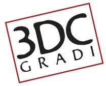 3DC GRADI SCRITTA IN PARTICOLARE FORMA E CARATTERE DI STAMPA DI COLORE NERO, INSERITA ALL'INTERNO DI UN RIQUADRO DI COLORE