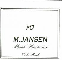 MJ M JANSEN MENS KNITWEAR TRADE MARK