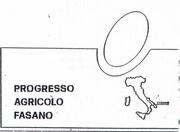 OVALE CHE SI INSERISCE DIAGONALMENTE IN UN RETTANGOLO RIPORTANDO SUL L ATO SINISTRO LA SCRITTA PROGRESSO AGRICOLO FASANO E SU OVALE CHE SI INSERISCE DIAGONALMENTE IN UN RETTANGOLO RIPORTANDO SUL L ATO SINISTRO LA SCRITTA PROGRESSO AGRICOLO FASANO E SU QUELLO DESTRO U N PROFILO DELL ITALIA.