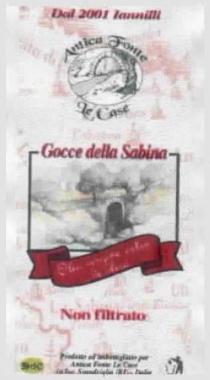 ANTICA FONTE LE CASE, GOCCE DELLA SABINA