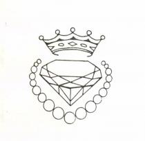 IL MARCHIO E CARATTERIZZATO DA UN BRILLANTE CENTRALE CON VISIONE A 3/4 E TAVOLA VERSO L ALTO, SOVRASTATO DA UNA CORONA MARCHIO E CARATTERIZZATO DA UN BRILLANTE CENTRALE CON VISIONE A 3/4 E TAVOLA VERSO L ALTO, SOVRASTATO DA UNA CORONA ED ATTORNIATO DA UNA COLLANA DI PERLE. IL MARCHIO E CARATTERIZZATO DA UN BRILLANTE CENTRALE CON VISIONE A 3/4 E TAVOLA VERSO L ALTO, SOVRASTATO DA UNA CORONA