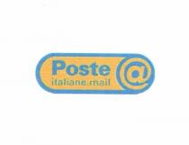 IL MARCHIO POSTE ITALIANE.MAIL @ E COSTITUITO DA UN SIMBOLO A FORMA DI OVALE/BOTTONE DI COLORE GIALLO CON FILO DI MARCHIO POSTE ITALIANE.MAIL @ E COSTITUITO DA UN SIMBOLO A FORMA DI OVALE/BOTTONE DI COLORE GIALLO CON FILO DI CONTORNO BLU, ALL INTERNO DEL QUALE SI TROVA LA SCRITTA COMPOSTA DAL SEGUENTE LETTERING: POSTE IN CARATTERE UNIVERS 75 BOLD; ITALIANE E MAIL TRA LORO SEPARATE DA UN PUNTO, IN CARATTERE UNIVERS 55 ROMAN, NONCHE DAL SIMBOLO DELLA CHIOCCIOLA, IDENTIFICATIVO DEGLI INDIRIZZI DI POSTA ELETTRONICA, COMPOSTO DA UNA LETTERA A CON LA GAMBETTA CHE SI PROLUNGA FINO A COMPIERE UN INTERO GIRO INTORNO ALLA LETTERA STESSA. LE PAROLE ITALIANE E MAIL SONO SITUATE AL DI SOTTO DELLA PAROLA POSTE, MENTRE IL SIMBOLO DELLA CHIOCCIOLA, DI COLORE GIALLO SU CAMPO BLU, SI TROVA ALL E IL MARCHIO POSTE ITALIANE.MAIL @ E COSTITUITO DA UN SIMBOLO A FORMA DI OVALE/BOTTONE DI COLORE GIALLO CON FILO DI