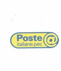 IL MARCHIO POSTE ITALIANE @ E COSTITUITO DA UN SIMBOLO A FORMA DI OVALE BOTTONE DI COLORE GIALLO CON FILO MARCHIO POSTE ITALIANE @ E COSTITUITO DA UN SIMBOLO A FORMA DI OVALE BOTTONE DI COLORE GIALLO CON FILO DI CONTORNO BLU ALL INTERNO DEL QUALE SI TROVA LA SCRITTA COMPOSTA DEL SEGUENTE LETTERING POSTE IN CARATTERE UNIVERS 75 BOLD ITALIANE E PEC IN CARATTERE UNIVERS 55 ROMAN NONCHE DAL SIMBOLO DELLA CHIOCCIOLA IDENTIFICATIVO DEGLI INDIRIZZI DI POSTA ELETTRONICA COMPOSTO DA UNA LETTERA A CON LA GAMBETTA CHE SI PROLUNGA FINO A COMPIERE UN INTERO GIRO INTORNO ALLA LETTERA STESSA LE PAROLE ITALIANE E PEC SONO SITUATE AL DI SOTTO DELLA PAROLA POSTE MENTRE IL SIMBOLO DELLA CHIOCCIOLA DI COLORE GIALLO SU CAMPO BLU SI TROVA ALL ESTREMITA DESTRA DEL BOTTONE STESSO IL MARCHIO POSTE ITALIANE @ E COSTITUITO DA UN SIMBOLO A FORMA DI OVALE BOTTONE DI COLORE GIALLO CON FILO
