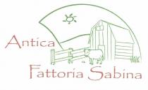 STALLA CON MUCCA DAVANTI ALLA PORTA CON VICINO UNO STECCATO ALLE SPALLE UNA COLLINA UN SOLE CHE SPLENDE IL TUTTO STALLA CON MUCCA DAVANTI ALLA PORTA CON VICINO UNO STECCATO ALLE SPALLE UNA COLLINA UN SOLE CHE SPLENDE TUTTO ALL INTERNO DI UN SEMICERCHIO COMPLETA IL DISEGNO LA SCRITTA ANTICA FATTORIA SABINA FIGURATIVO A COLORI STALLA CON MUCCA DAVANTI ALLA PORTA CON VICINO UNO STECCATO ALLE SPALLE UNA COLLINA UN SOLE CHE SPLENDE IL TUTTO