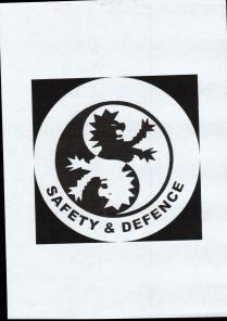 IL MARCHIO E DI FORMA TONDA, IN BASSO RIPORTA LA SCRITTA SAFETY DEFENCE ALL INTERNO C E UN MARCHIO CON L IMMAGINE MARCHIO E DI FORMA TONDA, IN BASSO RIPORTA LA SCRITTA SAFETY DEFENCE ALL INTERNO C E UN MARCHIO CON L IMMAGINE IN E IAN CON DUE LEONI STILIZZATI, UNO DRITTO E L ALTRO CAPOVOLTO, ATTACCATI TRA LORO IL MARCHIO E DI FORMA TONDA, IN BASSO RIPORTA LA SCRITTA SAFETY DEFENCE ALL INTERNO C E UN MARCHIO CON L IMMAGINE