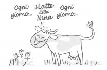 IL MARCHIO È COSTITUITO DALLA FIGURA STILIZZATA DI UNA MUCCA IN ATTEGGIAMENTO SORRIDENTE CON PRATO E FIORI BREVEMENTE TRATTEGGIATI. SOPRA MARCHIO È COSTITUITO DALLA FIGURA STILIZZATA DI UNA MUCCA IN ATTEGGIAMENTO SORRIDENTE CON PRATO E FIORI BREVEMENTE TRATTEGGIATI. SOPRA LA FIGURA DELLA MUCCA SONO SCRITTE LE SEGUENTI DICITURE IN CARATTERE SPECIALE DISPOSTE RISPETTIVAMENTE DA SINISTRA VERSO DESTRA: OGNI GIORNO... SU DUE RIGHE - IL LATTE DELLA NINA SU TRE RIGHE E OGNI GIORNO... SU DUE RIGHE. FIGURATIVO IL MARCHIO È COSTITUITO DALLA FIGURA STILIZZATA DI UNA MUCCA IN ATTEGGIAMENTO SORRIDENTE CON PRATO E FIORI BREVEMENTE TRATTEGGIATI. SOPRA
