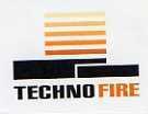 MARCHIO FIGURATIVO. E COSTITUITO DAL PREFISSO TECHNO DI COLORE NERO E DAL SUFFISSO FIRE DI COLORE ARANCIONE TUTTO MAIUSCOLO. E MARCHIO FIGURATIVO. E COSTITUITO DAL PREFISSO TECHNO DI COLORE NERO E DAL SUFFISSO FIRE DI COLORE ARANCIONE TUTTO MAIUSCOLO. E PRESENTE UN ELEMENTO GRAFICO SOPRA TESTO RAPPRESENTATO DA UN PORTONE STILIZZATO COLOR NERO E DA CINQUE SEGMENTI COLOR ARANCIO SFUMATO. MARCHIO FIGURATIVO. E COSTITUITO DAL PREFISSO TECHNO DI COLORE NERO E DAL SUFFISSO FIRE DI COLORE ARANCIONE TUTTO MAIUSCOLO. E