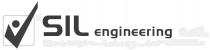 IL MARCHIO FIGURATIVO E COSTITUITO DALLA DENOMINAZIONE SIL ENGINEERING ASSOCIATA AD UNA RISERVA DI SPAZIO QUADRANGOLARE ALLA QUALE SONO SOVRAPPOSTE MARCHIO FIGURATIVO E COSTITUITO DALLA DENOMINAZIONE SIL ENGINEERING ASSOCIATA UNA RISERVA DI SPAZIO QUADRANGOLARE ALLA QUALE SONO SOVRAPPOSTE DUE STRISCIE CONVERGENTI AD ANGOLO CHE RACCHIUDONO UNA FIGURA DI FORMA SOSTANZIALMENTE CIRCOLARE. IL MARCHIO FIGURATIVO E COSTITUITO DALLA DENOMINAZIONE SIL ENGINEERING ASSOCIATA AD UNA RISERVA DI SPAZIO QUADRANGOLARE ALLA QUALE SONO SOVRAPPOSTE