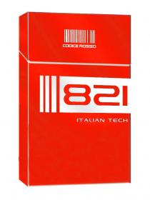 821 CODICE ROSSO ITALIAN TECH FIGURATIVO TRIDIMENSIONALE A COLORI 821 CODICE ROSSO ITALIAN TECH FIGURATIVO TRIDIMENSIONALE A COLORI 821 CODICE ROSSO ITALIAN TECH FIGURATIVO TRIDIMENSIONALE A COLORI - IL MARCHIO CONSISTE IN UN IMPRONTA RAFFIGURANTE UN PACCHETTO DI SIGARETTE