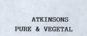 IL MARCHIO CONSISTE NELLA DICITURA ATKINSONS PURE VEGETAL . VERBALE MARCHIO CONSISTE NELLA DICITURA ATKINSONS PURE VEGETAL . VERBALE