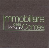 IL MARCHIO SI COMPONE DELLA SCRITTURA VERDE IMMOBILIARE DELLA CONTEA, SU SFONDO NERO, CON IL PROLUNGAMENTO DELLA LETTERA I DI MARCHIO SI COMPONE DELLA SCRITTURA VERDE IMMOBILIARE DELLA CONTEA, SU SFONDO NERO, CON IL PROLUNGAMENTO DELLA LETTERA I DI IMMOBILIARE, CHE SI VA UNIRE A UNA LINEA ORIZZONTALE, SEMPRE DI COLORE VERDE, SU CUI E INSERITA UNA LINEA SPEZZATA DI COLORE BIANCO, SIMBOLEGGIANTE I TETTI DI UN GRUPPO DI CASE VICINE. IL MARCHIO SI COMPONE DELLA SCRITTURA VERDE IMMOBILIARE DELLA CONTEA, SU SFONDO NERO, CON IL PROLUNGAMENTO DELLA LETTERA I DI