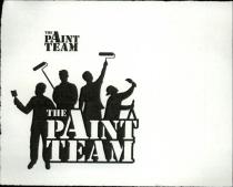 MARCHIO COMPOSTO DALL UNIONE DELL IMMAGINE GRAFICA DI UN GRUPPO DI QUATTRO PITTORI RAFFIGURATI DURANTE IL LORO LAVORO, CON GLI ATTREZZI DEL MARCHIO COMPOSTO DALL UNIONE DELL IMMAGINE GRAFICA DI UN GRUPPO DI QUATTRO PITTORI RAFFIGURATI DURANTE LORO LAVORO, CON GLI ATTREZZI DEL MESTIERE, ALLA CUI BASE C È IL LOGOTIPO THE PAINT TEAM IN CARATTERE DI FANTASIA. LA RIDUZIONE E STATA SEMPLIFICATA PER OTTENERE MIGLIORE VISIBILITA . MARCHIO COMPOSTO DALL UNIONE DELL IMMAGINE GRAFICA DI UN GRUPPO DI QUATTRO PITTORI RAFFIGURATI DURANTE IL LORO LAVORO, CON GLI ATTREZZI DEL