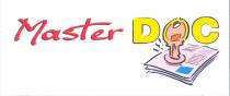 IL LOGOTIPO RAPPRESENTANTE IL PRODOTTO MASTER DOC SI SVILUPPA IN ORIZZONTALE ED È FORMATO DA DUE PAROLE DISTINTE MASTER E LOGOTIPO RAPPRESENTANTE IL PRODOTTO MASTER DOC SI SVILUPPA IN ORIZZONTALE ED È FORMATO DA DUE PAROLE DISTINTE MASTER E DOC PER LE QUALI È STATO SCELTO DI UTILIZZARE DUE DIVERSI LETTERING E COLORAZIONI. PER LA PAROLA DOC SI È UTILIZZATO ANCHE UN SIMBOLO. PER LA PAROLA MASTER SI È UTILIZZATO UN FONT GRAZIATO, CON TRATTO SOMIGLIANTE UNA CALLIGRAFIA, COLORAZIONE ROSSA E OMBREGGIATURA NERA, SCRITTO CON LA PRIMA LETTERA MAIUSCOLA E LE SUCCESSIVE MINUSCOLE. PER LA PAROLA DOC SI È UTILIZZATO UN FONT SENZA GRAZIE PER LE LETTERE D E C, SCRITTE ENTRAMBE IN MAIUSCOLO E CON COLORAZIONE GIALLA E BORDATURA NERA. LA LETTERA O È RAPPRESENTATA DA UNA CHIAVE CHE SI INSERISCE IN UN PLICO DI DOCUMENTI. LA CHIAVE HA UNA BORDATURA NELLA PARTE SUPERIORE DI COLORE GIALLO CON PROFILO NERO. I COLORI DELLA CHIAVE E DEI DOCUMENTI SONO SVARIATI: GIALLO, NERO, ROSA, ARANCIONE E AZZURRO. MARCHIO FIGURATIVO A COLORI. IL LOGOTIPO RAPPRESENTANTE IL PRODOTTO MASTER DOC SI SVILUPPA IN ORIZZONTALE ED È FORMATO DA DUE PAROLE DISTINTE MASTER E