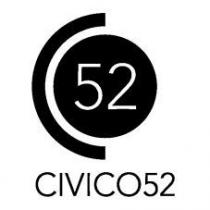 CIVICO 52 FIGURATIVO IL CIVICO 52 E PARTE FIGURATIVA, COME DA ESEMPLARE ALLEGATO. CIVICO 52 FIGURATIVO MARCHIO CONSISTE NEL LOGO CIVICO 52 E PARTE FIGURATIVA, COME DA ESEMPLARE ALLEGATO.