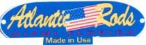 IL MARCHIO E COMPOSTO DAGLI ELEMENTI DENOMINATIVI ATLANTIC RODS E MIAMI FLORIDA SU SFONDO AZZURRO TRA LE PAROLE ATLANTIC MARCHIO E COMPOSTO DAGLI ELEMENTI DENOMINATIVI ATLANTIC RODS E MIAMI FLORIDA SU SFONDO AZZURRO TRA LE PAROLE ATLANTIC E RODS VI E LA BANDIERA AMERICANA STILIZZATA . SOTTO VI E LA SCRITTA MADE IN USA . IL MARCHIO E COMPOSTO DAGLI ELEMENTI DENOMINATIVI ATLANTIC RODS E MIAMI FLORIDA SU SFONDO AZZURRO TRA LE PAROLE ATLANTIC