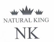 IL MARCHIO NATURAL KING E CARATTERIZZATO DA UNA CORONA GRANDE CENTRALE E DA DUE CORONE PICCOLE AI LATI LATO SINISTRO MARCHIO NATURAL KING E CARATTERIZZATO DA UNA CORONA GRANDE CENTRALE E DA DUE CORONE PICCOLE AI LATI LATO SINISTRO E DESTRO SOTTO LE CORONE LA SCRITTA NATURAL KING E A SUA VOLTA LE INIZIALI NK CHE STANNO INDICARE NATURAL KING IL MARCHIO NATURAL KING E CARATTERIZZATO DA UNA CORONA GRANDE CENTRALE E DA DUE CORONE PICCOLE AI LATI LATO SINISTRO