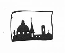 CORNICE CON ALL INTERNO SKY-LINE IN SILOUETTE DI FIRENZE CON TORRE DI ARNOLFO A SINISTRA,CUPOLA DEL BRUNELLESCHI,CAMPANILE DI SAN MARCO AL CORNICE CON ALL INTERNO SKY-LINE IN SILOUETTE DI FIRENZE CON TORRE DI ARNOLFO A SINISTRA,CUPOLA DEL BRUNELLESCHI,CAMPANILE DI SAN MARCO AL CENTRO,CAMPANILE DI GIOTTO E PARTE FINALE DEL TETTO DELLA CHIESA DI SAN MARCO A DESTRA. CORNICE CON ALL INTERNO SKY-LINE IN SILOUETTE DI FIRENZE CON TORRE DI ARNOLFO A SINISTRA,CUPOLA DEL BRUNELLESCHI,CAMPANILE DI SAN MARCO AL