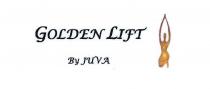 IL MARCHIO CONSISTE NELLA DICITURA GOLDEN LIFT BY JUVA CARATTERE LUCIDA CALLIGRAPHY COLORE NERO E LOGO STATUETTA DORATA . MARCHIO FIGURATIVO MARCHIO CONSISTE NELLA DICITURA GOLDEN LIFT BY JUVA CARATTERE LUCIDA CALLIGRAPHY COLORE NERO E LOGO STATUETTA DORATA . MARCHIO FIGURATIVO IL MARCHIO CONSISTE NELLA DICITURA GOLDEN LIFT BY JUVA CARATTERE LUCIDA CALLIGRAPHY COLORE NERO E LOGO STATUETTA DORATA . MARCHIO FIGURATIVO