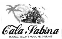 IL MARCHIO CONSISTE NELLE PAROLE CALA SABINA SOVRASTANTI LA DENOMINAZIONE LOUNGE BEACH MUSIC RESTAURANT E SOTTOSTANTI LA FIGURA DI MARCHIO CONSISTE NELLE PAROLE CALA SABINA SOVRASTANTI LA DENOMINAZIONE LOUNGE BEACH MUSIC RESTAURANT E SOTTOSTANTI LA FIGURA DI UN TRENO ASSOCIATO UNA PALMA SU UN FONDO DI FANTASIA. MARCHIO FIGURATIVO IL MARCHIO CONSISTE NELLE PAROLE CALA SABINA SOVRASTANTI LA DENOMINAZIONE LOUNGE BEACH MUSIC RESTAURANT E SOTTOSTANTI LA FIGURA DI