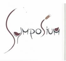 SCRITTA SYMPOSIUM . LA LETTERA Y HA LA FORMA DI CALICE DI VINO SEMIPIENO. DALLA SECONDA S ESCE, COME PROLUNGAMENTO, UNA SCRITTA SYMPOSIUM . LA LETTERA Y HA LA FORMA DI CALICE DI VINO SEMIPIENO. DALLA SECONDA S ESCE, COME PROLUNGAMENTO, UNA SPIGA. SOPRA LA LETTERA M E PRESENTE UNA FOGLIA SCRITTA SYMPOSIUM . LA LETTERA Y HA LA FORMA DI CALICE DI VINO SEMIPIENO. DALLA SECONDA S ESCE, COME PROLUNGAMENTO, UNA