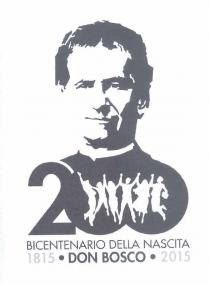 IL LOGO DISEGNATO IN OCCASIONE DEL BICENTENARIO DELLA NASCITA DI DON BOSCO SI COMPONE DEL VOLTO STILIZZATO DEL SANTO E LOGO DISEGNATO IN OCCASIONE DEL BICENTENARIO DELLA NASCITA DI DON BOSCO SI COMPONE DEL VOLTO STILIZZATO DEL SANTO E DELLA SILHOUETTE DI GIOVANI E ADULTI. LA FIGURA DI DON BOSCO E LIBERA DA OGNI CORNICE CHE NE LIMITI LO SPAZIO E QUINDI LAFIGURA SI STAGLIA SU UN CAMPO BIANCO, LE FIGURE SOVRAPPOSTE, E TRA QUESTE ANCHE UN PRETE E UNA SUORA, SI STACCANO DAL PRECEDENTE POSIZIONAMENTO DIETRO C E L IMMAGINE DI DON BOSCO E, UNITI MANO NELLA MANO, VENGONO RAFFIGURATI NELL ATTO FESTOSO DI UN SALTO IL LETTING 200 SU CUI POGGIA LA FIGURA DI GIOVANNI BOSCO, DIVENTA CORPO, BASE SOLITA E SCENA D AZIONE IN FONDO ALL IMMAGINE C E UNA SCRITTA CHE RICORDA LA RICORRENZA. BICENTENARIO DELLA NASCITA 1815 . DON BOSCO. 2015 IL LOGO DISEGNATO IN OCCASIONE DEL BICENTENARIO DELLA NASCITA DI DON BOSCO SI COMPONE DEL VOLTO STILIZZATO DEL SANTO E