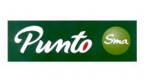 IL MARCHIO CONSISTE IN UN IMPRONTA RETTANGOLARE VERDE AL CUI INTERNO, IN CARATTERE DI FANTASIA DI COLORE BIANCO CON LE SOLE MARCHIO CONSISTE IN UN IMPRONTA RETTANGOLARE VERDE AL CUI INTERNO, IN CARATTERE DI FANTASIA DI COLORE BIANCO CON LE SOLE INIZIALI MAIUSCOLE, E POSTA LA DICITURA PUNTO SMA, DOVE LA PAROLA PUNTO E DI DIMENSIONI MAGGIORI E RECA COLORATA IN ROSSO LA PARTE INTERNA DELLA LETTERA O, LA PAROLA SMA, DI DIMENSIONI INFERIORI, E POSTA ALL INTERNO DI UNA IMPRONTA SFERICA DI COLORE VERDE PIU CHIARO CON UNA SFUMATURA A SIMULARE LA TRIDIMENSIONALITA E RECA COLORATA IN ROSSO LA PARTE INTERNA DELLA LETTERA A . IL MARCHIO CONSISTE IN UN IMPRONTA RETTANGOLARE VERDE AL CUI INTERNO, IN CARATTERE DI FANTASIA DI COLORE BIANCO CON LE SOLE