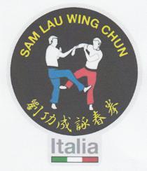 DUE LOTTATORI DI WING CHUN UNO CON PANTALONI ROSSI E UNO CON PANTALONI CELESTI IN ATTEGGIAMENTO DI COMBATTIMENTO SOVRASTATI DALLA DUE LOTTATORI DI WING CHUN UNO CON PANTALONI ROSSI E UNO CON PANTALONI CELESTI IN ATTEGGIAMENTO DI COMBATTIMENTO SOVRASTATI DALLA SCRITTA IN CARETTERI OCCIDENTALI CON SOTTOSTANTE LA SCRITTA IN IDEOGRAMMI CINESI SU SFONDO NERO CERCHIATO DI GRIGIO CON AL DI SOTTO DEL CERCHIO LA SCRITTA ITALIA E LA BADIERA ITALIANA DUE LOTTATORI DI WING CHUN UNO CON PANTALONI ROSSI E UNO CON PANTALONI CELESTI IN ATTEGGIAMENTO DI COMBATTIMENTO SOVRASTATI DALLA