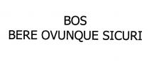 IL MARCHIO E COSTITUITO DALLA PAROLA: BOS BERE OVUNQUE SICURI. OVVERO IL MARCHIO E COSTITUITO DALL ACRONIMO BOS SENZA INTERPUNZIONI, E MARCHIO E COSTITUITO DALLA PAROLA: BOS BERE OVUNQUE SICURI. OVVERO IL MARCHIO E COSTITUITO DALL ACRONIMO BOS SENZA INTERPUNZIONI, E SOTTOTITOLATO DALLE PAROLE BERE OVUNQUE SICURI CUI L ACRONIMO BOS FA RIFERIMENTO. IL MARCHIO SUESPOSTO VERRA RIPRODOTTO IN QUALSIASI CARATTERE, IN QUALSIASI COLORE E IN QUALSIASI DIMENSIONE, VERRA APPLICATO COME ETICHETTA SUI PRODOTTI E SUGLI INVOLUCRI, COME INCISIONE O RILIEVO ED USATO ALTRESI PER CARTA DA LETTERE, STAMPATI, BUSTE E PER MANIFESTAZIONI PUBBLICITARIE E PUBBLICITA DI QUALSIASI GENERE. IL MARCHIO E COSTITUITO DALLA PAROLA: BOS BERE OVUNQUE SICURI. OVVERO IL MARCHIO E COSTITUITO DALL ACRONIMO BOS SENZA INTERPUNZIONI, E