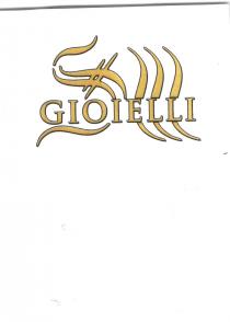SM E IN FORMA STILIZZATA: LA S E COMPOSTA DA QUATTRO SEGMENTI CURVI CHE ATTRAVERSANO LA SCRITTA GIOIELLI E ALTRI SM E IN FORMA STILIZZATA: LA S E COMPOSTA DA QUATTRO SEGMENTI CURVI CHE ATTRAVERSANO LA SCRITTA GIOIELLI E ALTRI DUE SEGMENTI PERPENDICOLARI ALLA S CHE LA INTERSECANO; LA M E COMPOSTA DA SEI SEGMENTI CURVI CHE ATTRAVERSANO LA SCRITTA GIOIELLI. LA SCRITTA GIOIELLI E IN STAMPATO MAIUSCOLO. TUTTO IN COLORE ORO CON BORDI NERI SM E IN FORMA STILIZZATA: LA S E COMPOSTA DA QUATTRO SEGMENTI CURVI CHE ATTRAVERSANO LA SCRITTA GIOIELLI E ALTRI