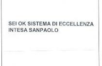 SEI OK SISTEMA DI ECCELLENZA INTESA SANPAOLO