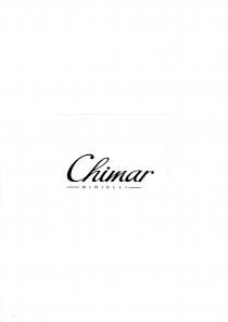 IL MARCHIO CHIMAR CONSISTE IN UNA SCRITTA IN CORSIVO CON LA C MAIUSCOLA E IL RESTO DEL NOME MINUSCOLO TUTTO MARCHIO CHIMAR CONSISTE IN UNA SCRITTA IN CORSIVO CON LA C MAIUSCOLA E IL RESTO DEL NOME MINUSCOLO TUTTO ATTACCATO, SOTTO LA C C E UN TRATTINO SEGUITO DALLA SCRITTA GIOIELLI IN CARATTERE STAMPATELLO MAIUSCOLO E DOPO LA SCRITTA C E UN ALTRO TRATTINO. IL MARCHIO CHIMAR CONSISTE IN UNA SCRITTA IN CORSIVO CON LA C MAIUSCOLA E IL RESTO DEL NOME MINUSCOLO TUTTO