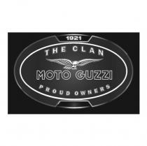 1921 THE CLAN MOTO GUZZI PROUD OWNERS FIGURATIVO IL 1921 THE CLAN MOTO GUZZI PROUD OWNERS 1921 THE CLAN MOTO GUZZI PROUD OWNERS FIGURATIVO MARCHIO CONSISTE NEL LOGO 1921 THE CLAN MOTO GUZZI PROUD OWNERS E PARTE FIGURATIVA, COME DA ESEMPLARE ALLEGATO. 1921 THE CLAN MOTO GUZZI PROUD OWNERS FIGURATIVO IL MARCHIO CONSISTE NEL LOGO 1921 THE CLAN MOTO GUZZI PROUD OWNERS