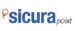 marchio Sicura Point è marchio misto, costituito da elementi verbali e da elementi grafici. Esso è rappresentato dalla scritta marchio Sicura Point è marchio misto, costituito da elementi verbali e da elementi grafici. Esso è rappresentato dalla scritta Sicura font: Helvetica Neue LT Std 77 Bold Condensed di colore ceruleo pantone 7461 C seguito dalla scritta point font: freehand 591 BT in colore grigio nero 60 posta alla destra della scritta Sicura e di dimensioni inferiori rispetto alla prima. Alla sinistra della scritta Sicura vi è un immagine raffigurante un localizzatore geografico, costituito da uno smile senza occhi in colore arancione pantone 1375 C ed avente una ombreggiatura sottostante in colore grigio nero 60 . Il marchio Sicura Point è marchio misto, costituito da elementi verbali e da elementi grafici. Esso è rappresentato dalla scritta