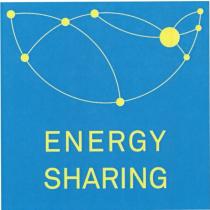 SCRITTA IN GIALLO ENERGY SHARING SU QUADRATO AZZURRO. AL DI SOPRA E RIPORTATO UN DISEGNO IN GIALLO UNA FORMA IRREGOLARE SCRITTA IN GIALLO ENERGY SHARING SU QUADRATO AZZURRO. AL DI SOPRA E RIPORTATO UN DISEGNO IN GIALLO UNA FORMA IRREGOLARE A SIMULARE UNA RETE NETWORK I CUI INCROCI NODI SONO EVIDENZIATI DA UN CERCHIO DI COLORE PIENO. SCRITTA IN GIALLO ENERGY SHARING SU QUADRATO AZZURRO. AL DI SOPRA E RIPORTATO UN DISEGNO IN GIALLO UNA FORMA IRREGOLARE